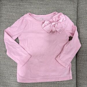 H&M Light Pink Long Sleeve Tee with Bow